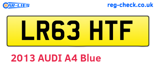 LR63HTF are the vehicle registration plates.