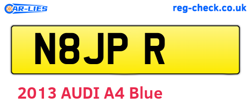 N8JPR are the vehicle registration plates.