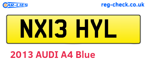 NX13HYL are the vehicle registration plates.