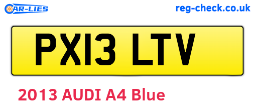 PX13LTV are the vehicle registration plates.
