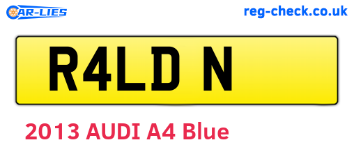 R4LDN are the vehicle registration plates.