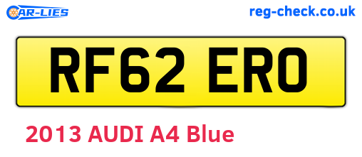 RF62ERO are the vehicle registration plates.