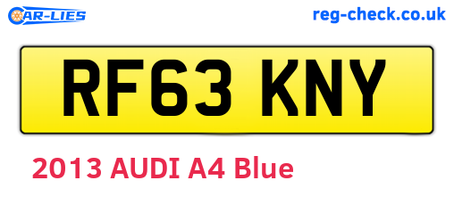 RF63KNY are the vehicle registration plates.