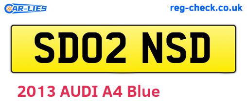 SD02NSD are the vehicle registration plates.