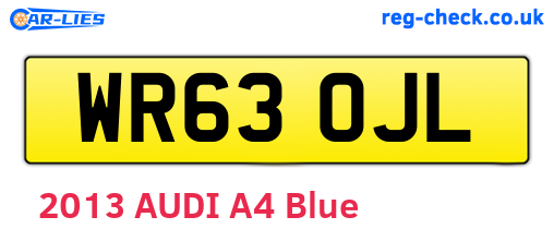 WR63OJL are the vehicle registration plates.
