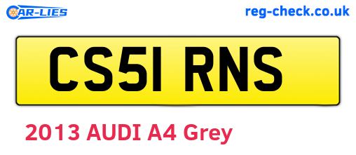 CS51RNS are the vehicle registration plates.