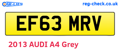 EF63MRV are the vehicle registration plates.