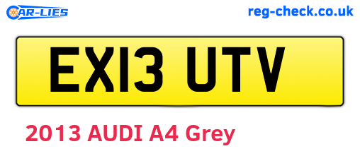 EX13UTV are the vehicle registration plates.
