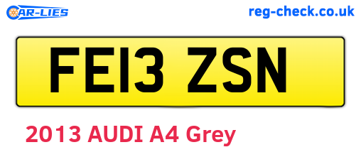 FE13ZSN are the vehicle registration plates.
