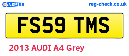 FS59TMS are the vehicle registration plates.
