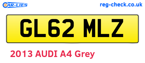 GL62MLZ are the vehicle registration plates.