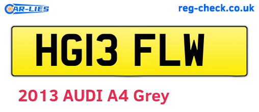 HG13FLW are the vehicle registration plates.
