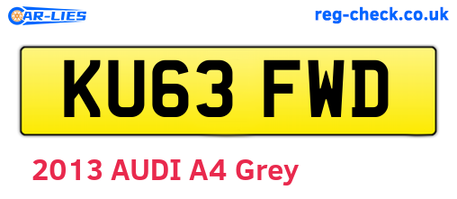 KU63FWD are the vehicle registration plates.