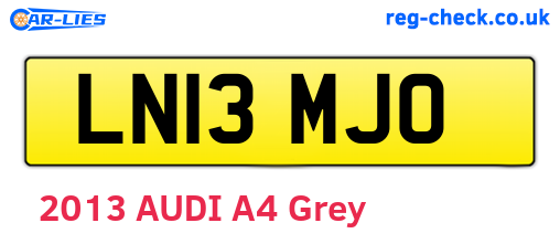 LN13MJO are the vehicle registration plates.