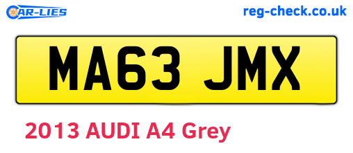 MA63JMX are the vehicle registration plates.
