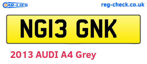 NG13GNK are the vehicle registration plates.