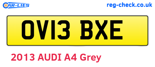 OV13BXE are the vehicle registration plates.