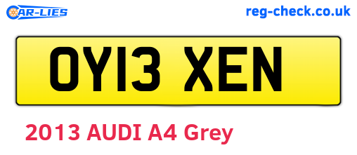 OY13XEN are the vehicle registration plates.