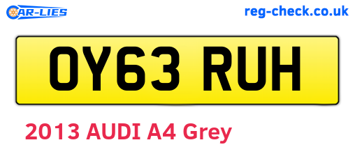 OY63RUH are the vehicle registration plates.
