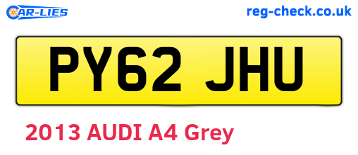 PY62JHU are the vehicle registration plates.