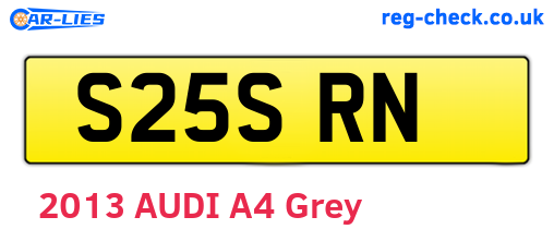 S25SRN are the vehicle registration plates.