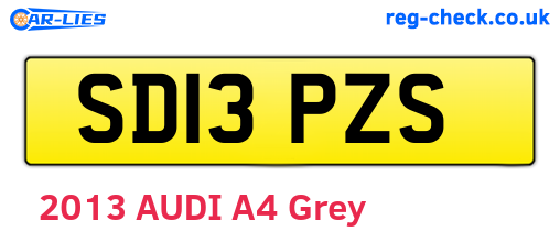 SD13PZS are the vehicle registration plates.