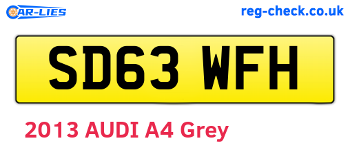 SD63WFH are the vehicle registration plates.