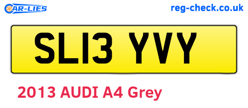 SL13YVY are the vehicle registration plates.