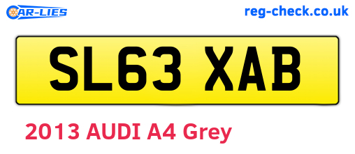 SL63XAB are the vehicle registration plates.
