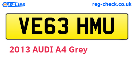 VE63HMU are the vehicle registration plates.