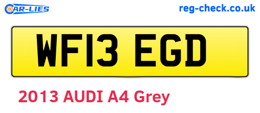 WF13EGD are the vehicle registration plates.