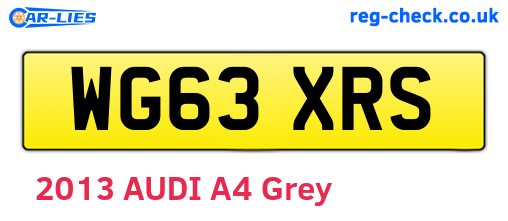 WG63XRS are the vehicle registration plates.