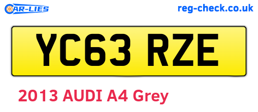 YC63RZE are the vehicle registration plates.