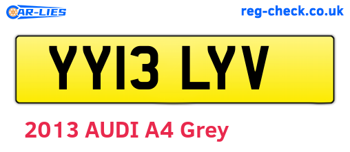 YY13LYV are the vehicle registration plates.