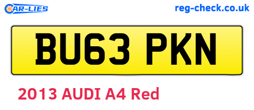 BU63PKN are the vehicle registration plates.