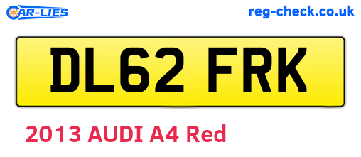 DL62FRK are the vehicle registration plates.