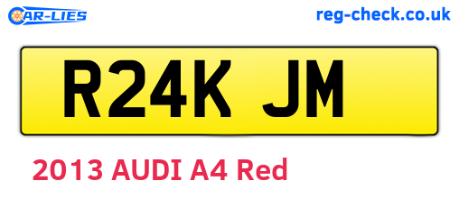 R24KJM are the vehicle registration plates.