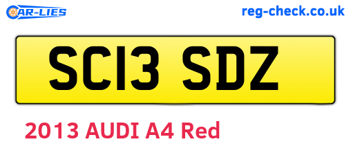 SC13SDZ are the vehicle registration plates.
