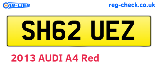 SH62UEZ are the vehicle registration plates.