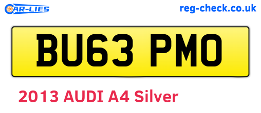 BU63PMO are the vehicle registration plates.