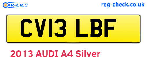 CV13LBF are the vehicle registration plates.