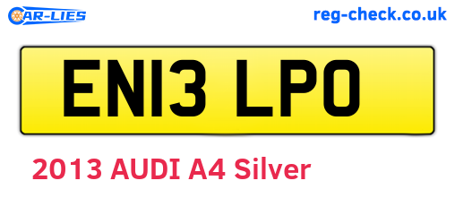 EN13LPO are the vehicle registration plates.