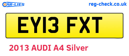 EY13FXT are the vehicle registration plates.