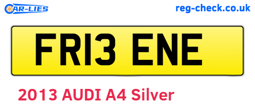 FR13ENE are the vehicle registration plates.