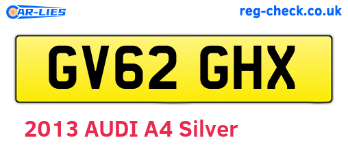 GV62GHX are the vehicle registration plates.
