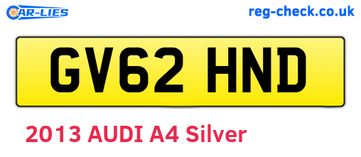 GV62HND are the vehicle registration plates.