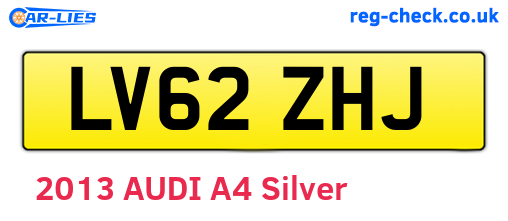LV62ZHJ are the vehicle registration plates.