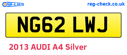 NG62LWJ are the vehicle registration plates.