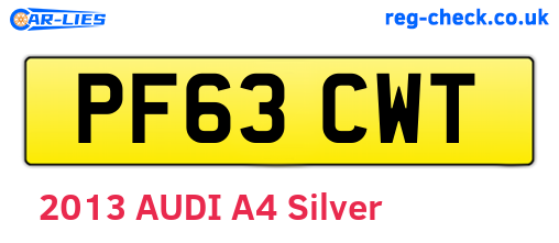 PF63CWT are the vehicle registration plates.