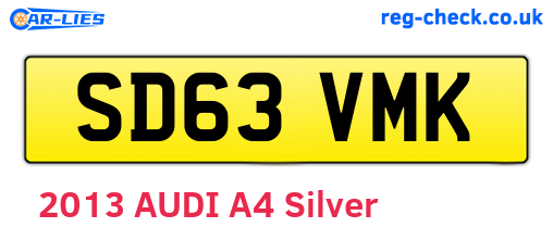 SD63VMK are the vehicle registration plates.